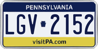 PA license plate LGV2152