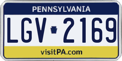 PA license plate LGV2169