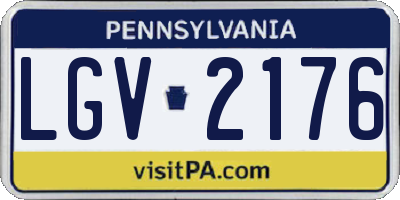PA license plate LGV2176