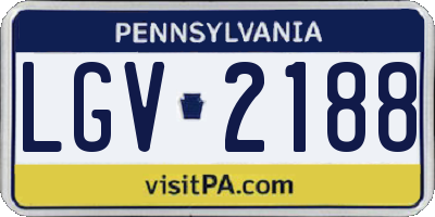 PA license plate LGV2188