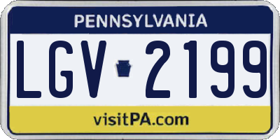 PA license plate LGV2199