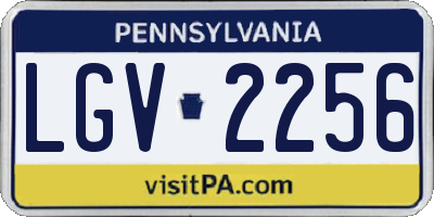 PA license plate LGV2256