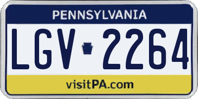 PA license plate LGV2264