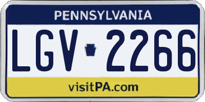 PA license plate LGV2266