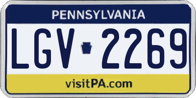 PA license plate LGV2269