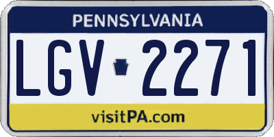 PA license plate LGV2271