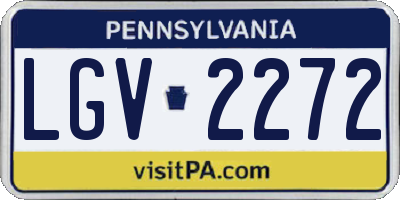 PA license plate LGV2272