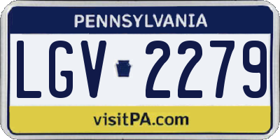 PA license plate LGV2279