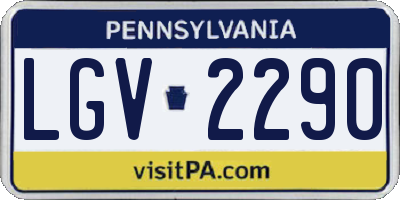 PA license plate LGV2290