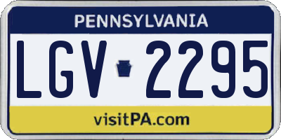 PA license plate LGV2295