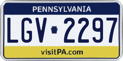PA license plate LGV2297
