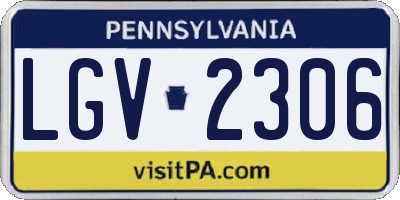PA license plate LGV2306