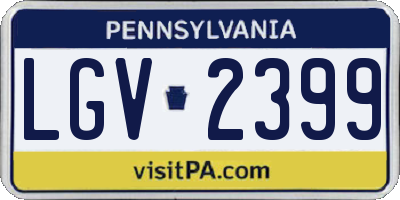 PA license plate LGV2399