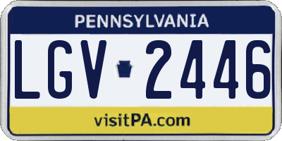 PA license plate LGV2446