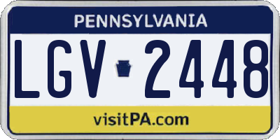 PA license plate LGV2448