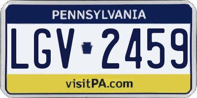 PA license plate LGV2459