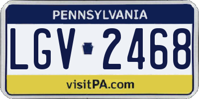 PA license plate LGV2468