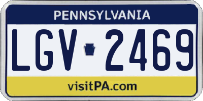 PA license plate LGV2469