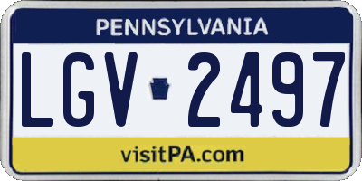 PA license plate LGV2497