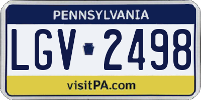 PA license plate LGV2498