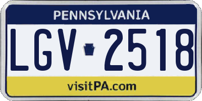 PA license plate LGV2518