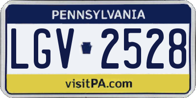 PA license plate LGV2528
