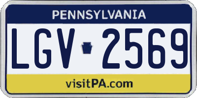 PA license plate LGV2569