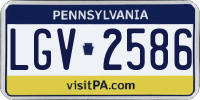 PA license plate LGV2586