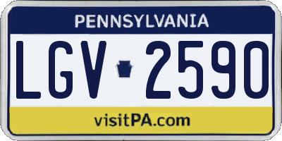 PA license plate LGV2590