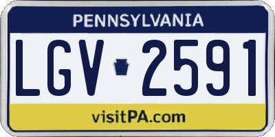 PA license plate LGV2591