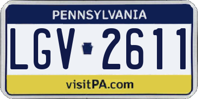 PA license plate LGV2611