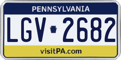 PA license plate LGV2682