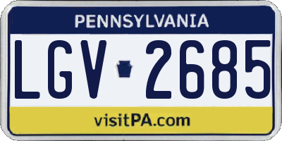 PA license plate LGV2685
