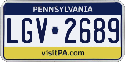 PA license plate LGV2689