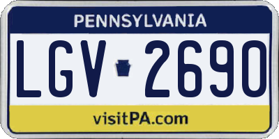 PA license plate LGV2690