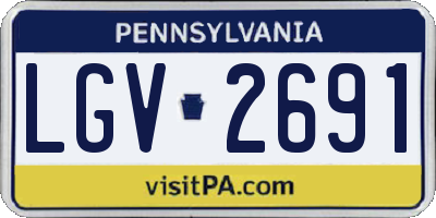 PA license plate LGV2691