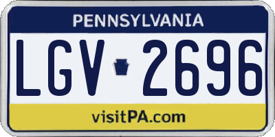 PA license plate LGV2696