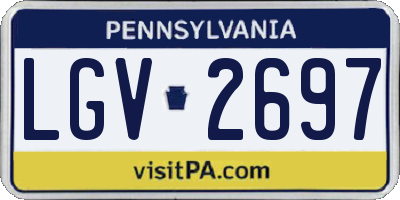 PA license plate LGV2697