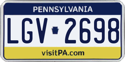 PA license plate LGV2698