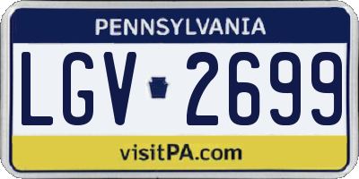 PA license plate LGV2699