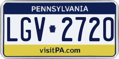 PA license plate LGV2720