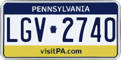 PA license plate LGV2740