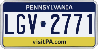 PA license plate LGV2771