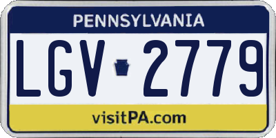 PA license plate LGV2779