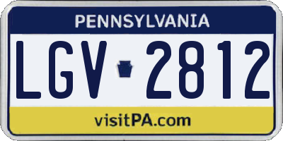 PA license plate LGV2812