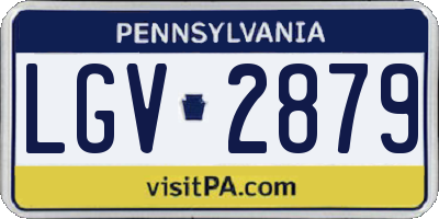 PA license plate LGV2879
