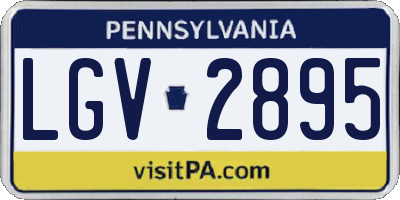 PA license plate LGV2895