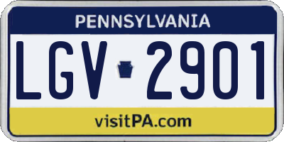 PA license plate LGV2901