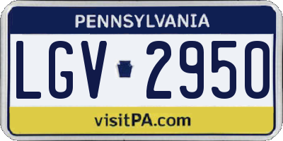 PA license plate LGV2950