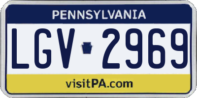 PA license plate LGV2969